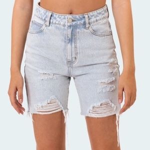 NWT‼️ Edikted Bondi Biker Jean Shorts